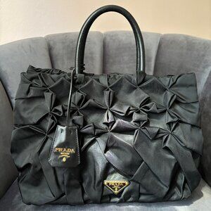 Prada Tessuto Ruched Handbag